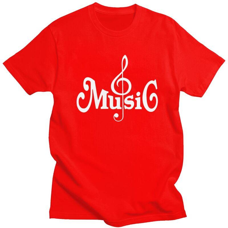 Mens Music Note T Shirt Round Neck Short Sleeve 100 Cotton Musical Gift Tee Shirt Novelty Summer Tyle Clothing
