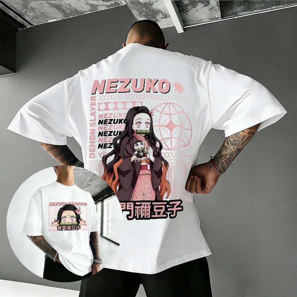 Demon Slayer Nezuko Anime T Shirt Men Women Streetwear Oversized Vintage Short Sleeve Tee 2026 Summer New Graphic Print Tops Y2k
