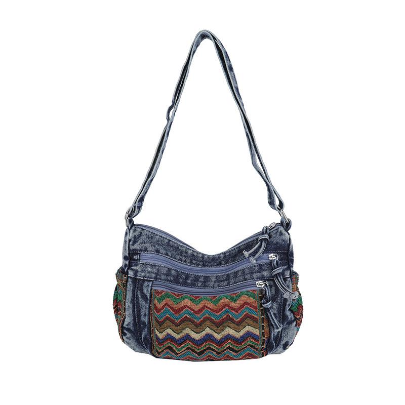 

Ethnic Style Crescent Shoulder Crossbody Bag Women Bohemian Simple Fashi Versatile Handbag