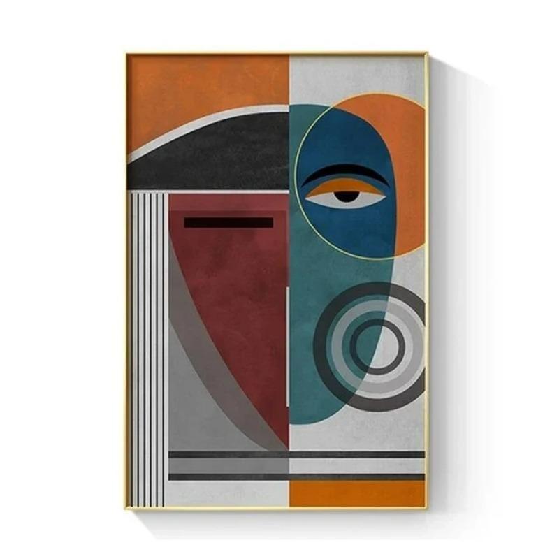 Severský Abstraktní Figura Geometrický Morandi Nástěnné Umění Plátno Obrazy Plakátové Tisky Estetický Moderní Obývací Pokoj Ložnice Domácí Dekorace