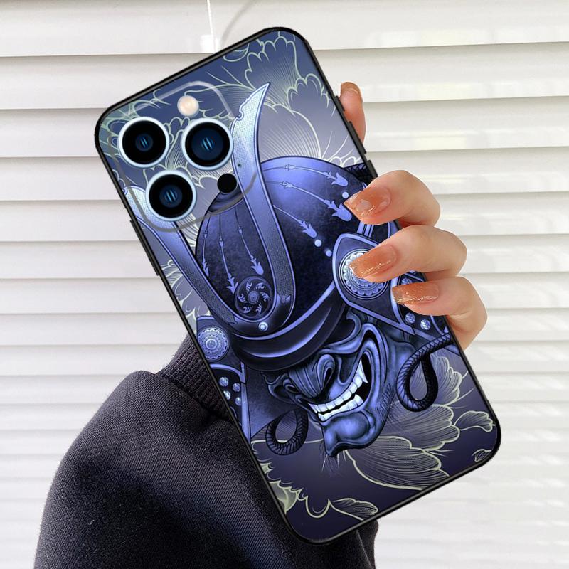Anime Japanese Samurai Phone Case For iPhone 17 16 15 13 11 12 14 Pro Max mini 15 16 Plus 16e 17 Air Cover Fundas