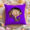 Mr. B-Bean Cartoon Cushion Cover Short Plush Double-Sided Printing Home Machine Washable In Warm Winter Pillow Case