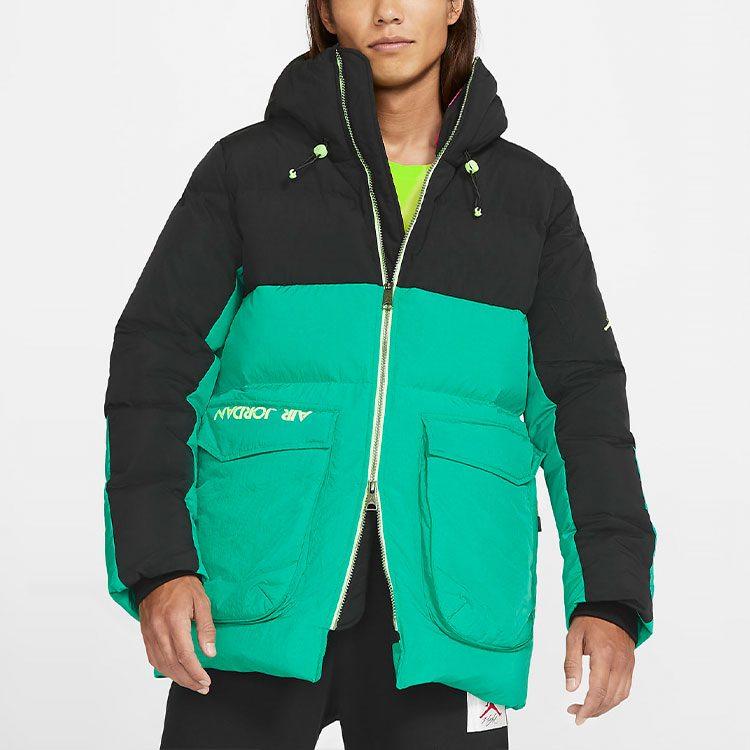 Jordan Down Jacket Winter Men's Black Green Multicolor CK6662-011