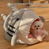 Shark-Shaped Cat and Dog Nest: Cozy, Enclosed, All-Season Comfort and Security
