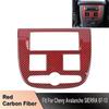 RED CARBON Rear Console Audio COVER PANEL TRIM For Chevy Avalanche SIERRA 07-13