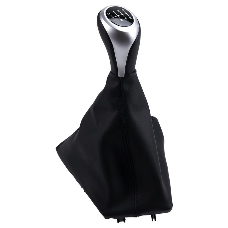 A03Z-Car 6 Speed Manual Gear Lever Stick Shift Knob With PU Leather Dustproof Boot For BMW 1 3 Series F20 F21 F30 F31