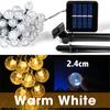 20~200LED Solar String Lights Outdoor Crystal Fairy Light Christmas Garland 8 Mode Waterproof Patio Light for Garden Party Decor