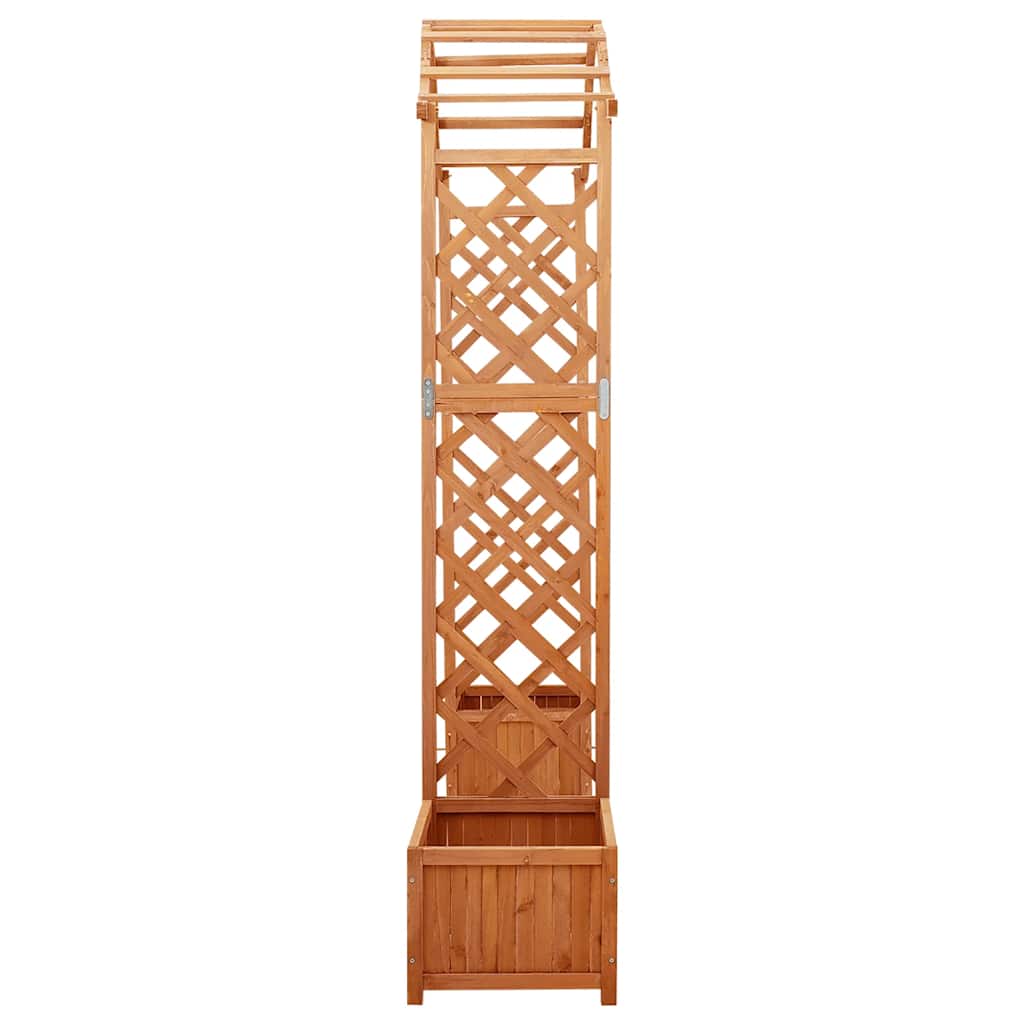 Vidaxl Pergola Ogrodowa Z Donicami, Lite Drewno Jodłowe