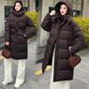 Womens Long Winter Hooded Cotton Padded Coat Over Knee Warm Slim Fit Outerwear 2026 Collection