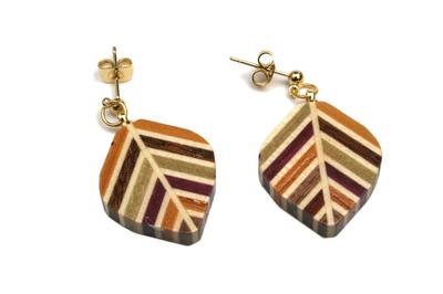 Parquet Earrings A by Hakone Maruyama Bussan