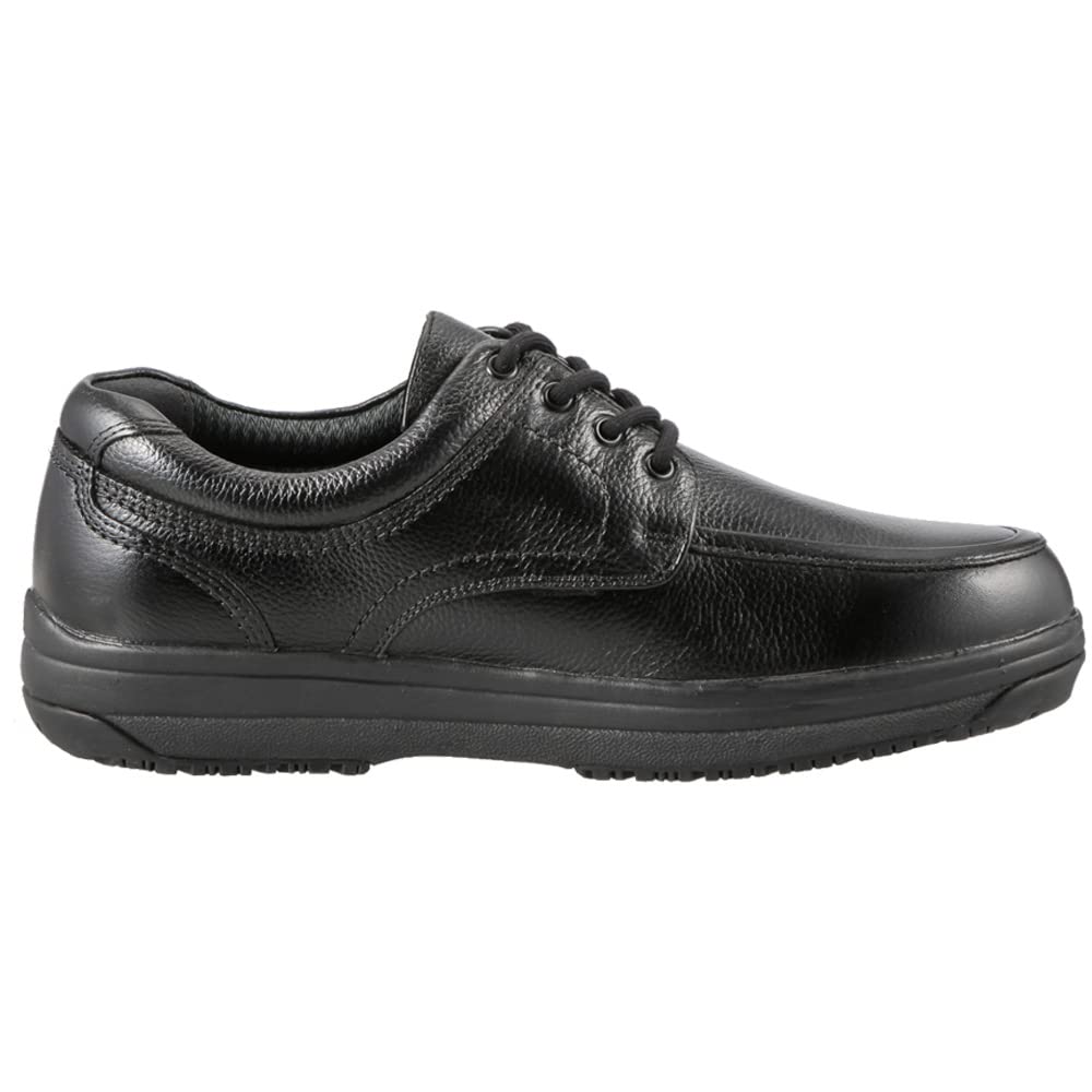 HYDRO TECH HYDR 6301 Wide 4E Waterproof Genuine Leather Walking Shoes, U-tip Oxford, Black, Size