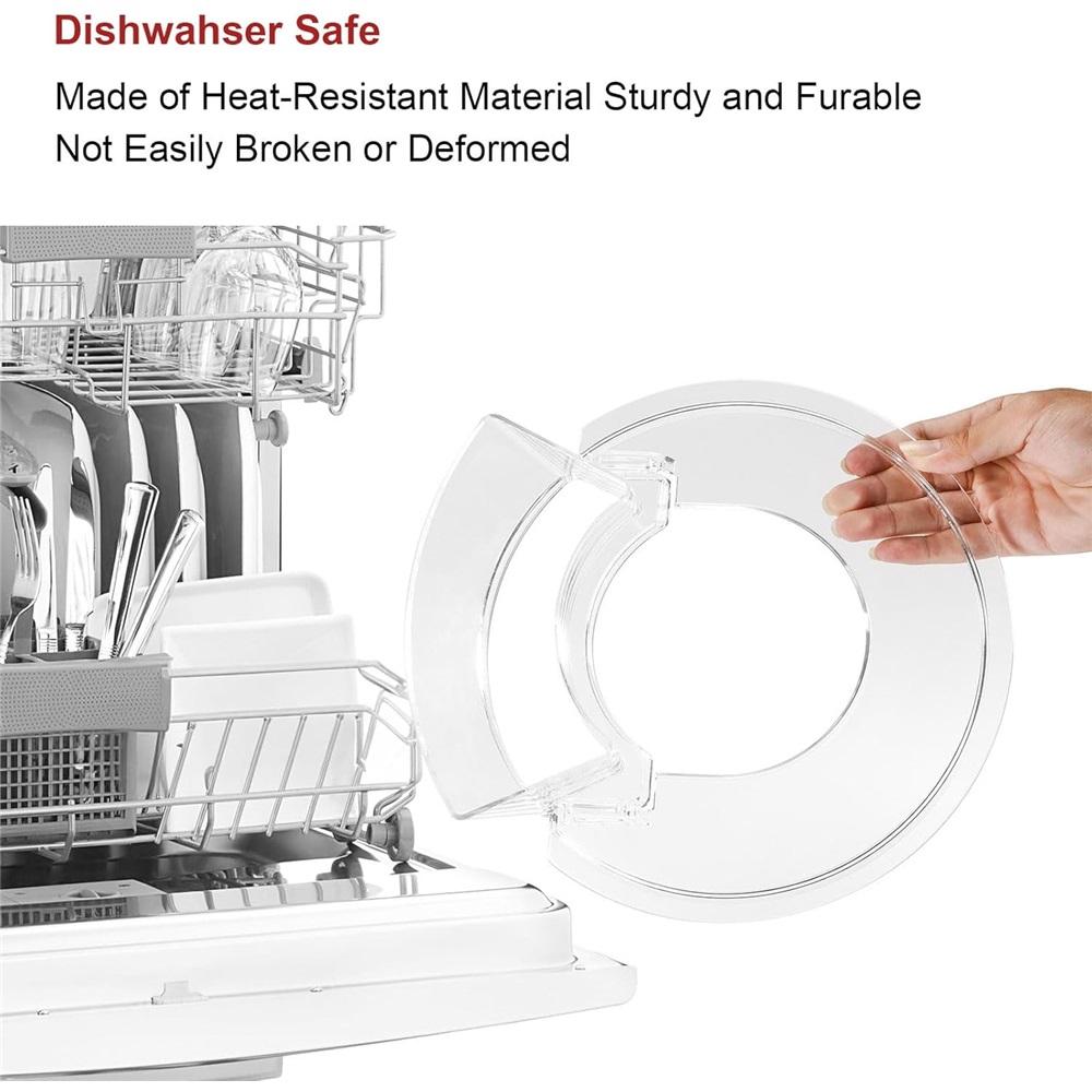 Osłona przeciwbryzgowa do miksera z podnoszoną głowicą - Osłona z wyjmowanym lejkiem, kompatybilna z mikserami planetarnymi KitchenAid z misą 5,5-7 litrów