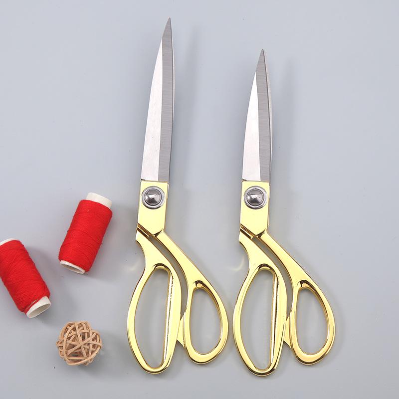 Yangjiang Tailor's Large Stainless Steel Scissors for Household Clothing and Fabric Cutting.