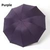 115cm/45.28inch Fashion Simple Umbrella Strong Windproof All Weather Umbrella Large Size 10 Bone Men's Business Umbrella