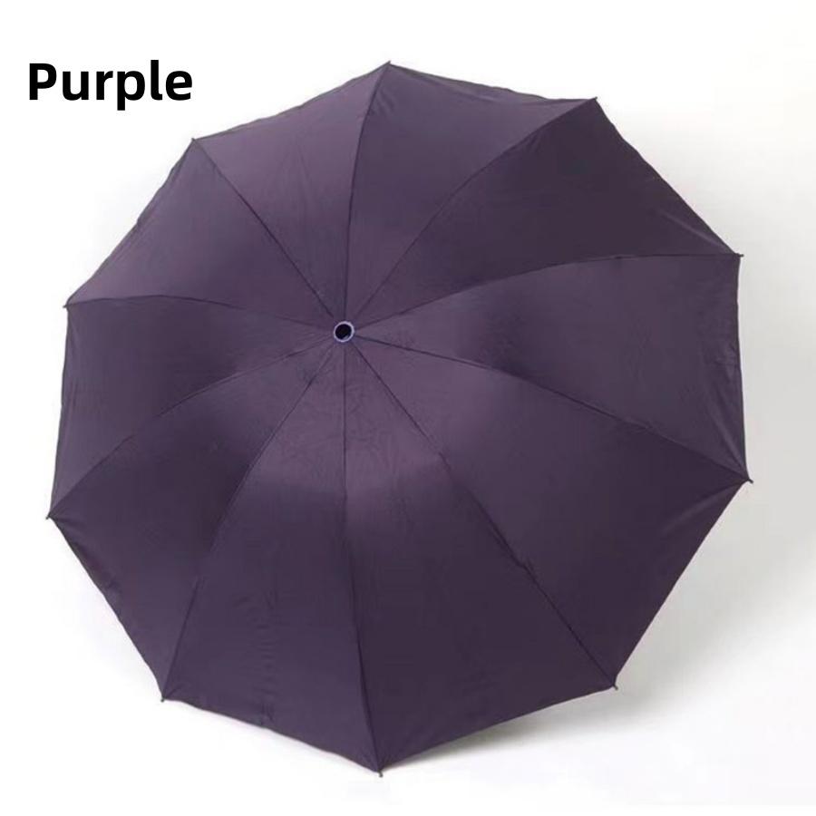 115cm/45.28inch Fashion Simple Umbrella Strong Windproof All Weather Umbrella Large Size 10 Bone Men's Business Umbrella