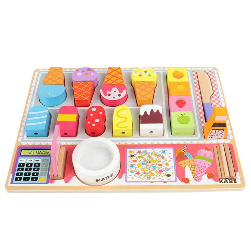 Cooking Childrens Wooden Play Set With Fruit Ice Cream Shop For Toy Creative