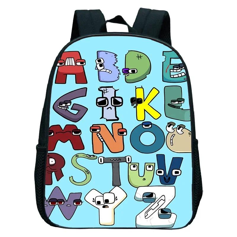 Cartoon Preschool Bookbag Waterproof Backpack Alphabet Lore Print School Bags Kindergarten Backpacks for Boys Girls Kids Bag