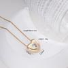 Simple Zircon Heart Star Water Drop Pendant Necklaces for Women Girls Fashion Accessories Stainless Steel Chain Jewelry Gifts