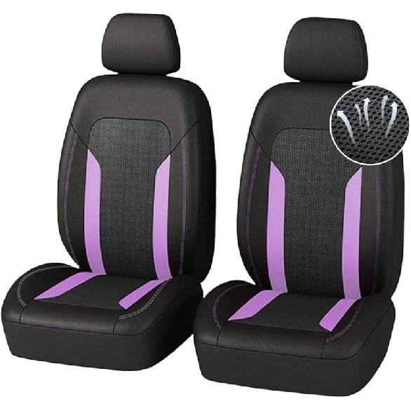 4PCS Cooling Car Seat Covers,Breathable Front Seat Covers With Mesh Construction And Foam Padding,Car Seat Protector To Reduce Back