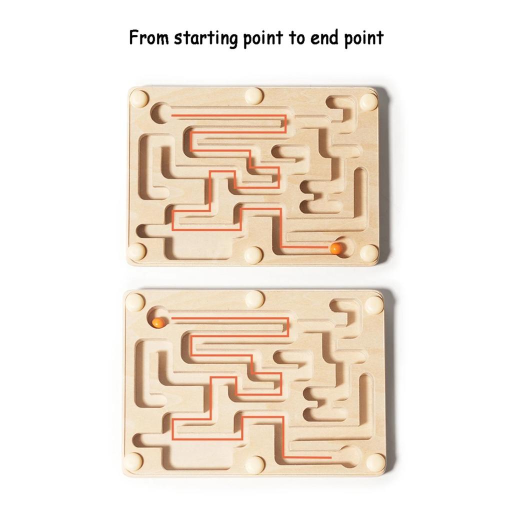 Baby Balance Rolling Ball Maze Board Montessori Games Labyrinth Challenge Logical Thinking Training Puzzle Game Educational Toys