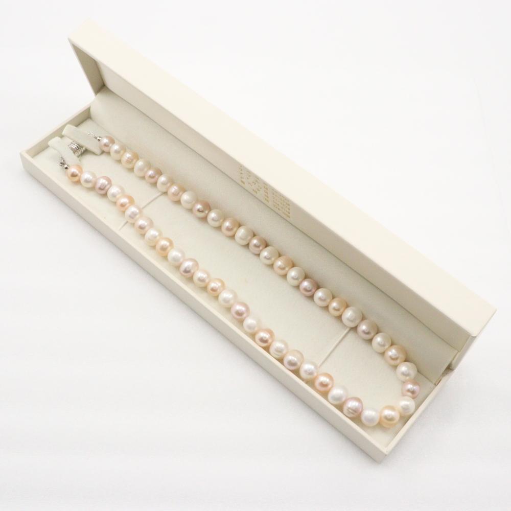 Baroque pearl Necklace 2 tone color Pearl/metallic 55.1g Women Used