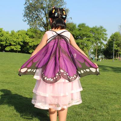 Children Printing Butterfly Wing Scarf Shawl Children's Day Gifts Wear On Back