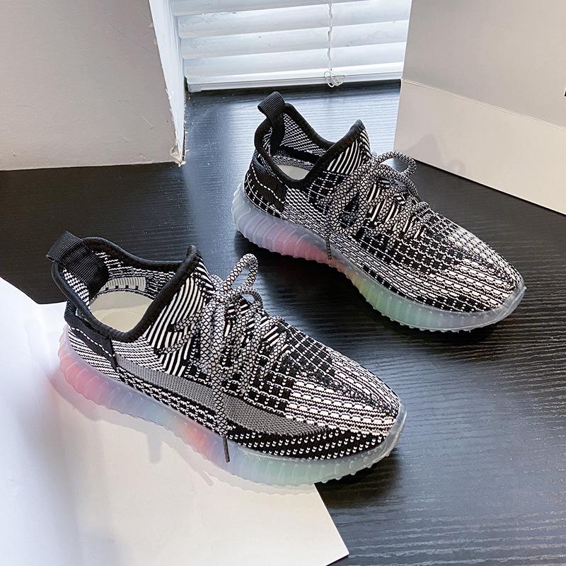Women's Flyknit Korean-Style Spring 2026 Breathable Fashion Running Shoes