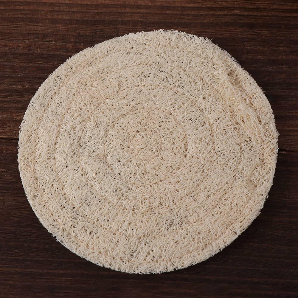 Natural Tea Cup Mat Round Loofah Mat Tea Set Accessories Teapot Pad  Teapot