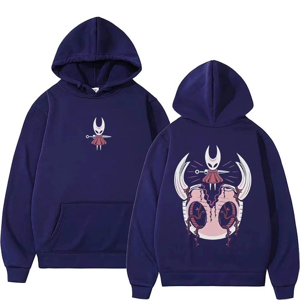 Game Hollow Knight Double Sided Graphic 2D Hoodie Men Women Clothing Fashion Casual Oversized Pullover Male Vintage Fleece Hoodi