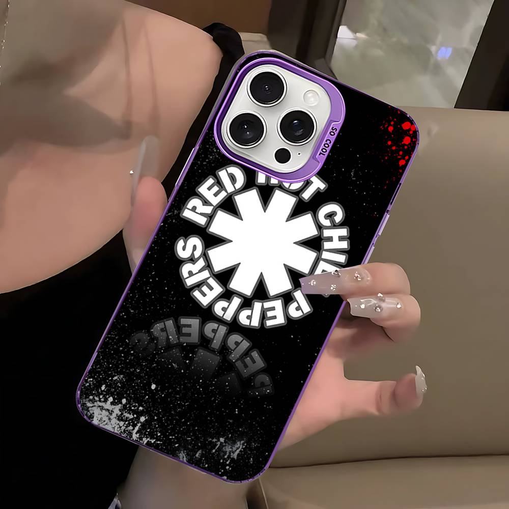 Red Hot Chili P-Peppers Band Phone Case Color Silver Shell For IPhone 17 16 15 14 13 12 11 Pro Max Plus