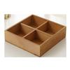 Pine Wood Divided Snack Box