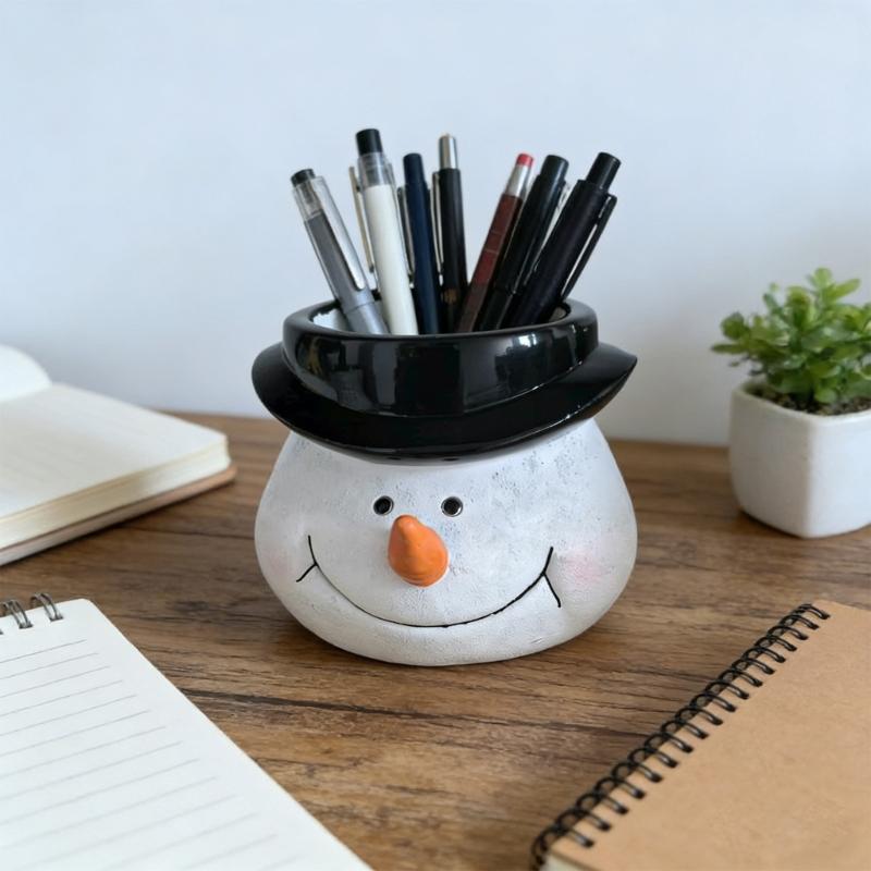 Christmas Flower Pot Succulents Planter Christmas Decorative Flower Pot,Snowman Santa Cartoon Planter Pots Art Decoration