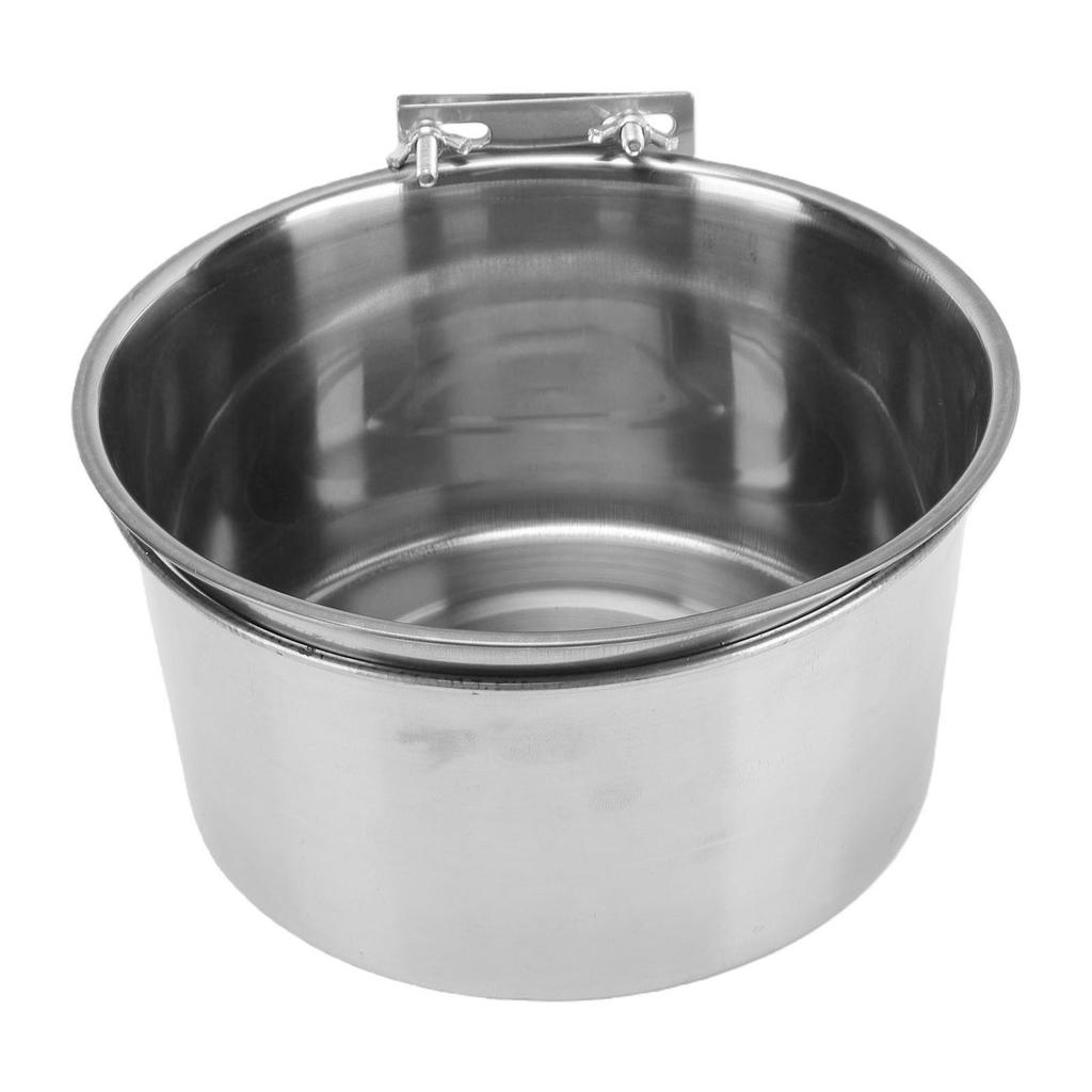 Hundebox Napf Große Kapazität Edelstahl Hängend Haustierkäfig Wassernapf für Hund Katzenkäfig Box