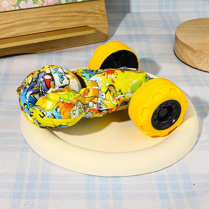 

Childrens Graffiti Drift Car Toy With Inertia Drive For Early Learning And Parentchild Play жовтий