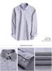 Men's Spring Cotton Oxford Long Sleeve Solid Color Shirt - Business Casual Slim Fit