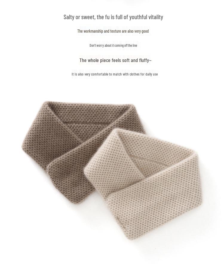 Women's Cashmere Neck Gaiter - 100% Pure Honeycomb Knit Scarf