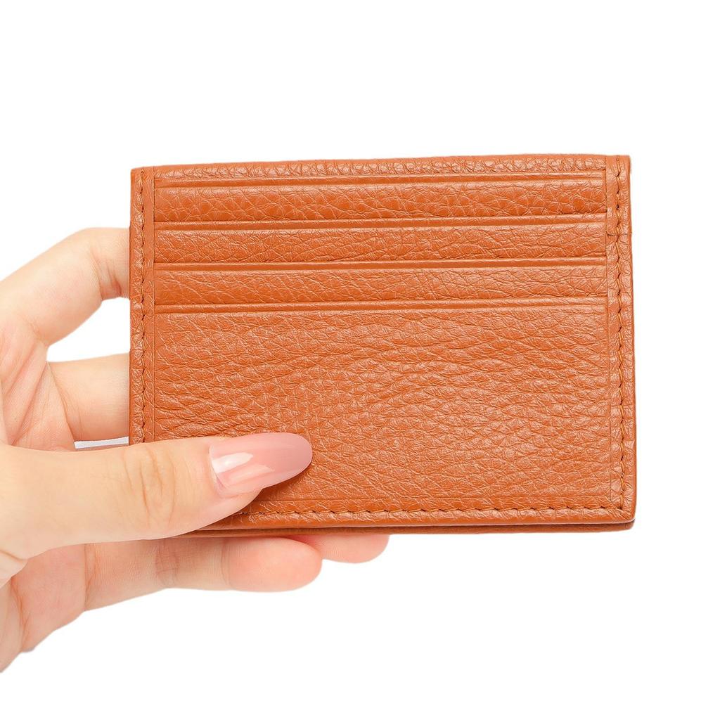 Carteira porta-cartões Marant de Couro de Vaca Ultrafina de Couro Genuíno para Homens e Mulheres