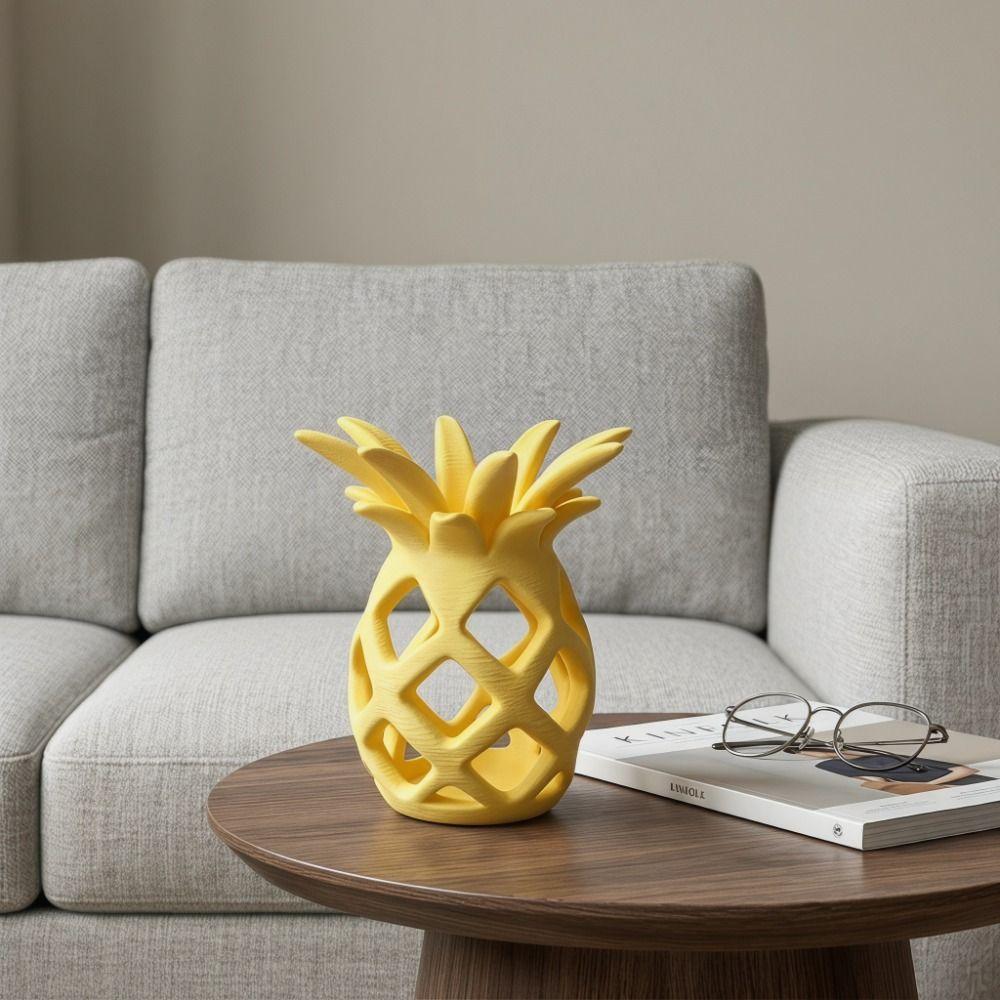 3D Printed Pineapple Sculpture Fruit Shape Home Decoration Funny Pineapple Flowerpot Home