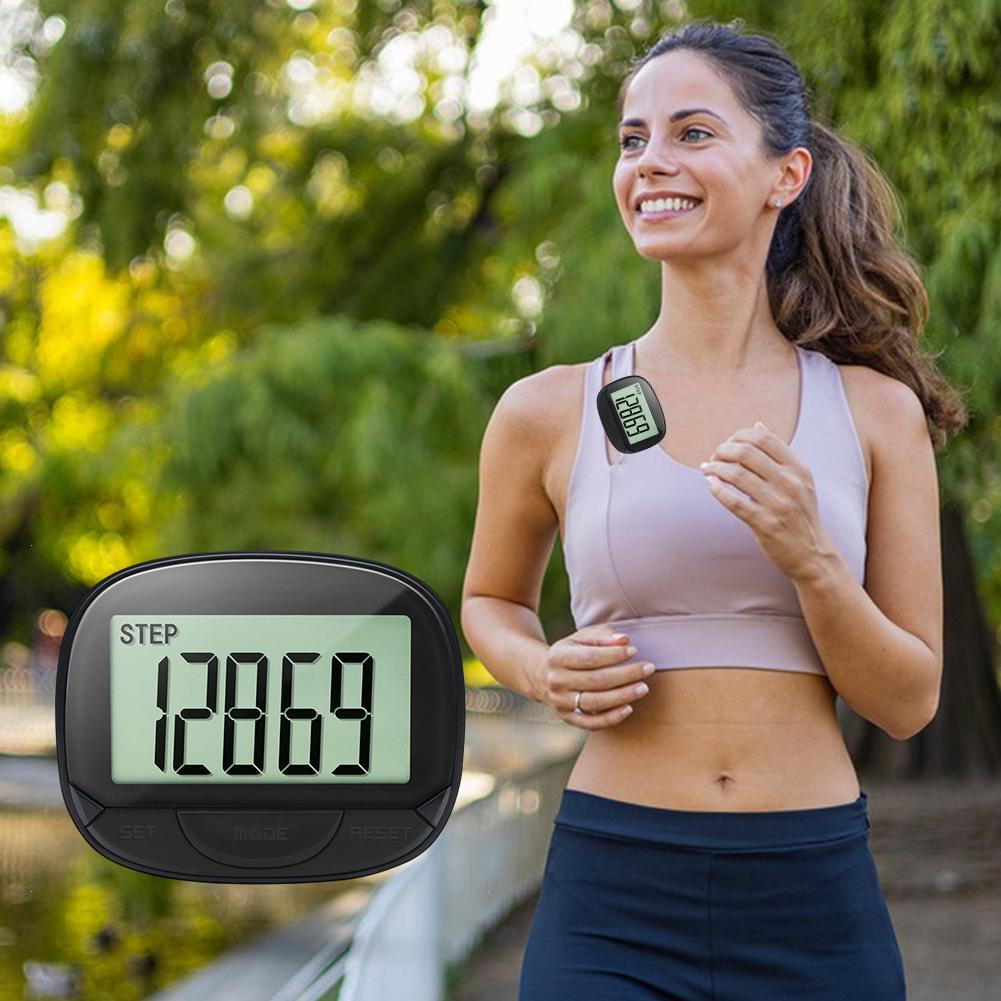 Gehentfernung Schrittzähler Digitales LCD-Display Laufdistanz Schrittzähler Multifunktion für Männer Frauen Kinder Erwachsene Senioren