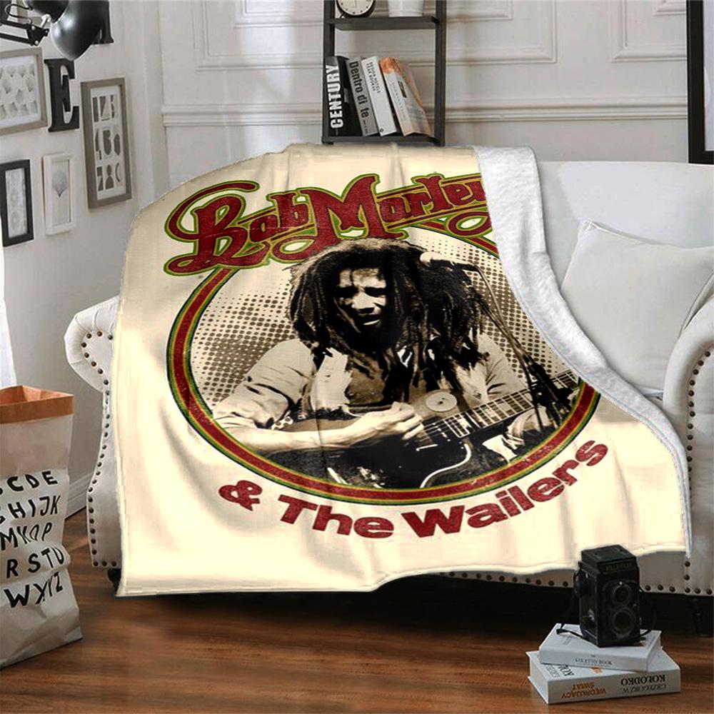 Bob Marley Blanket Durable Comfort Suitable for Bed Office Couch Four Seasons Universal Digital Print Best Holiday Gift for Friends Family
