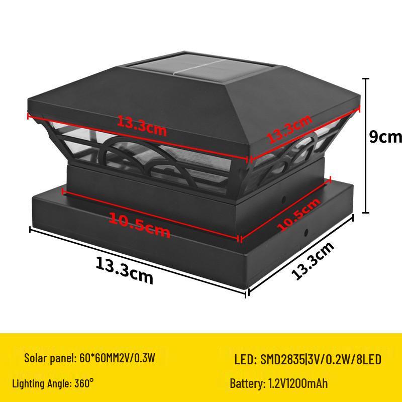 

Трансграничные солнечные светодиодные фонари для двора, уличные, водонепроницаемые IP65, фонари для столбиков садовой ограды