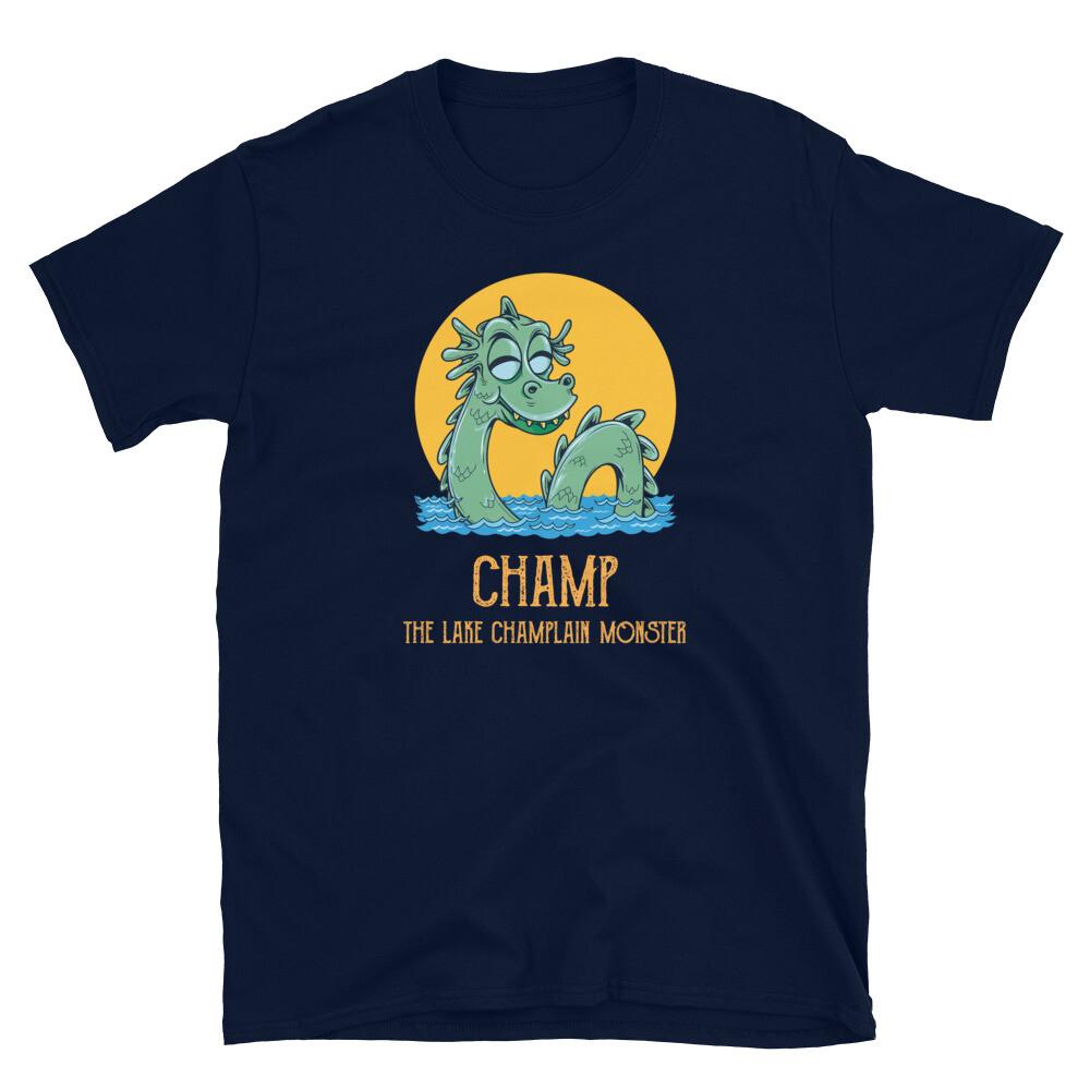 

Cryptozoology Champ the Lake Champlain Monster ShortSleeve Unisex TShirt Unisex T-Shirt S