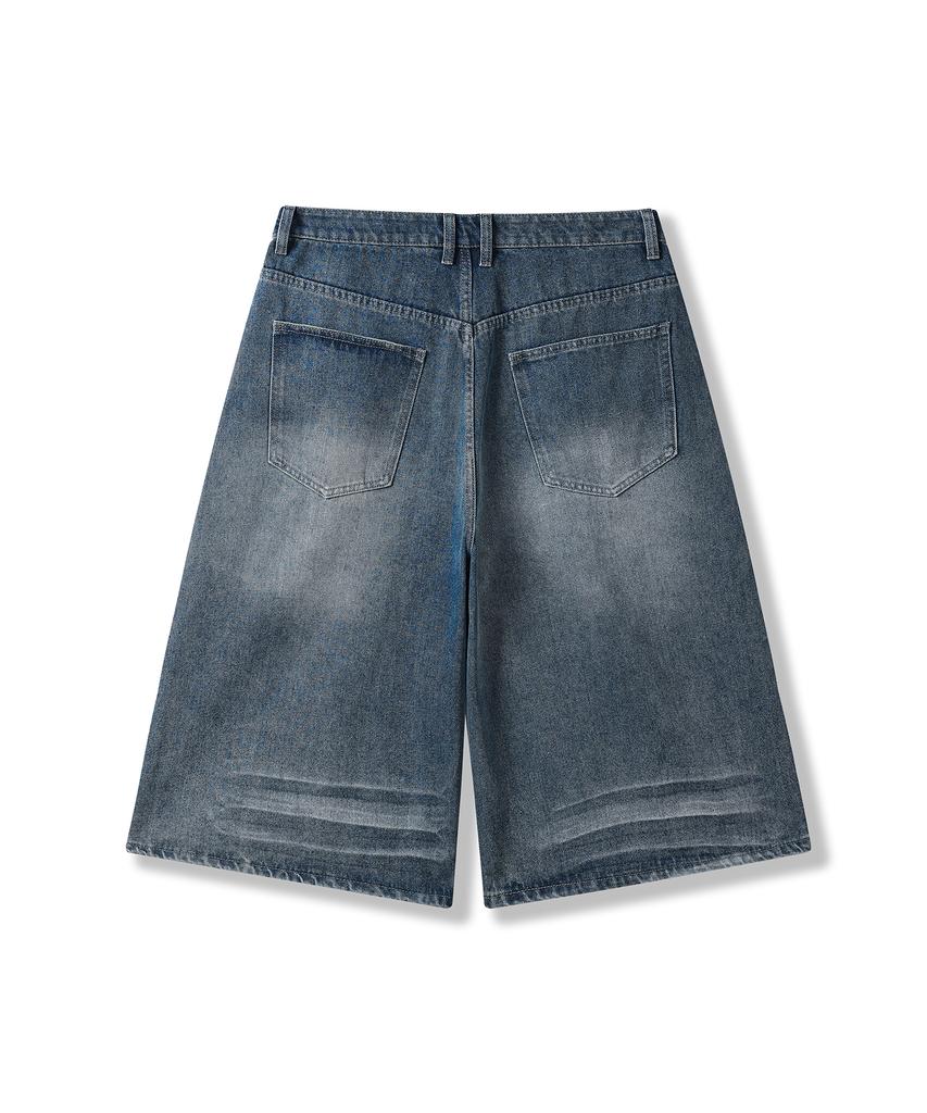 Descheuis Everyday Washed Bermuda Denim Pants Vintage Blue (Type B)