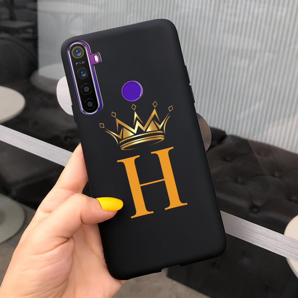 For Oppo Realme 5 5i 5s 5Pro 6i Case Cute Letter Silicone Soft Matte Bumper Back Cover For Realme 5 I 5s 5Pro Phone Case Funda