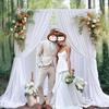 Wedding Silk Gauze Curtain Backdrop – Stage Decoration Prop