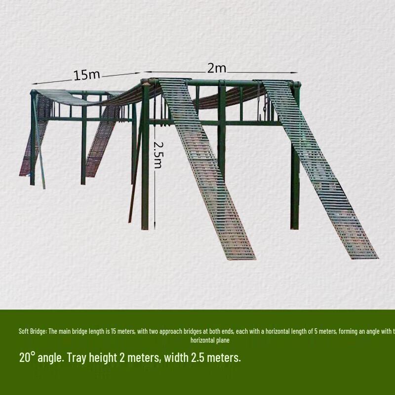 Outdoor Sea Crossing Soft Bridge Obstacle Course