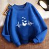 Retro Heart & Butterfly Pullover Hoodie for Kids - Boys & Girls Autumn/Spring Casual Sportswear