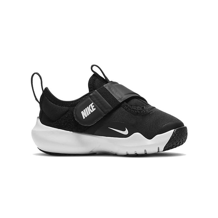New Nike Flex Advance Slip Resistant Cushioning Abrasion Resistant Low Top Running Shoes Black White Infant And Toddler CZ0188-002