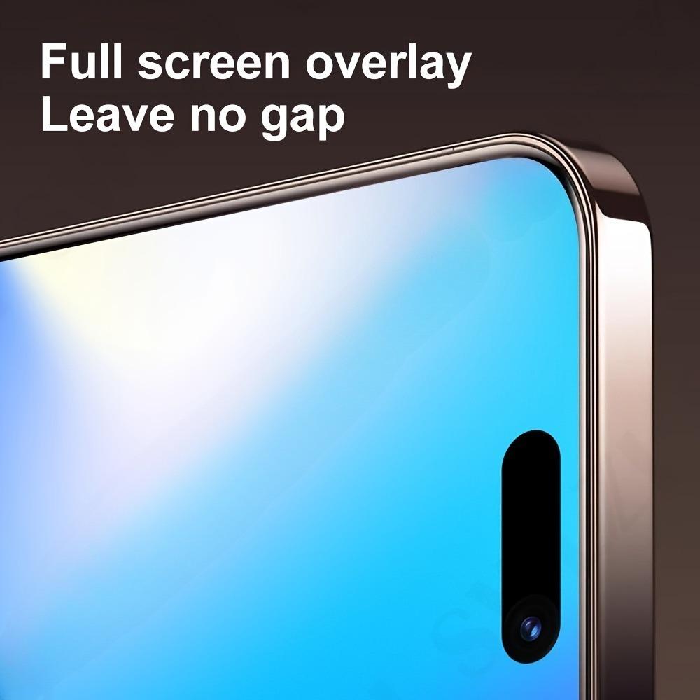 3Pcs Full Cover Screen Protector for iPhone 17 16 15 14 Pro Max Air 16e 17e 15 14 Plus 13 12 11 Pro Anti-Scratch Tempered Glass