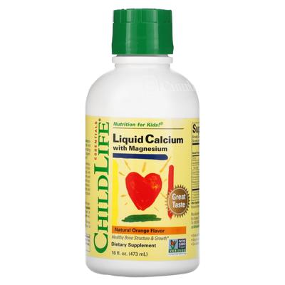 Liquid Calcium with Magnesium, Natural Orange Flavor, 16 Fl Oz (474 Ml)